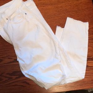 Gap white jeans short length